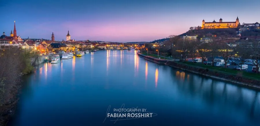 Wandbild Würzburg City Lights