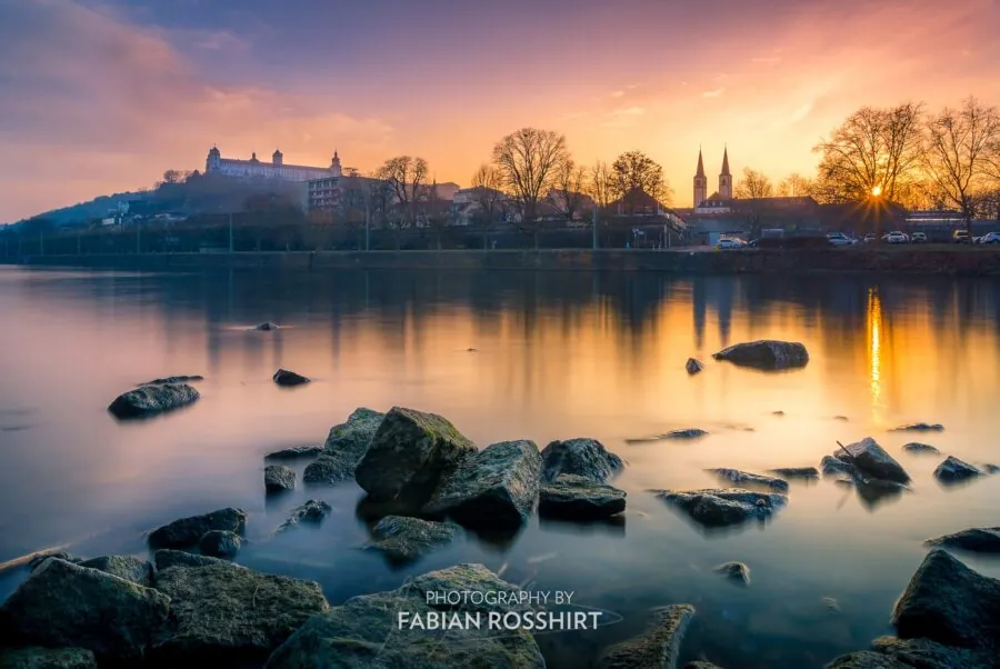Wandbild Würzburg Glowing Fortress
