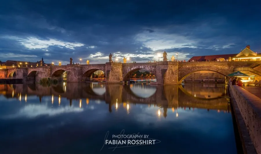 Wandbild Würzburg Mirrored Bridge